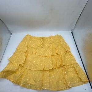 Boden Yellow Polka Dot Ruffle Skorts (kids)
